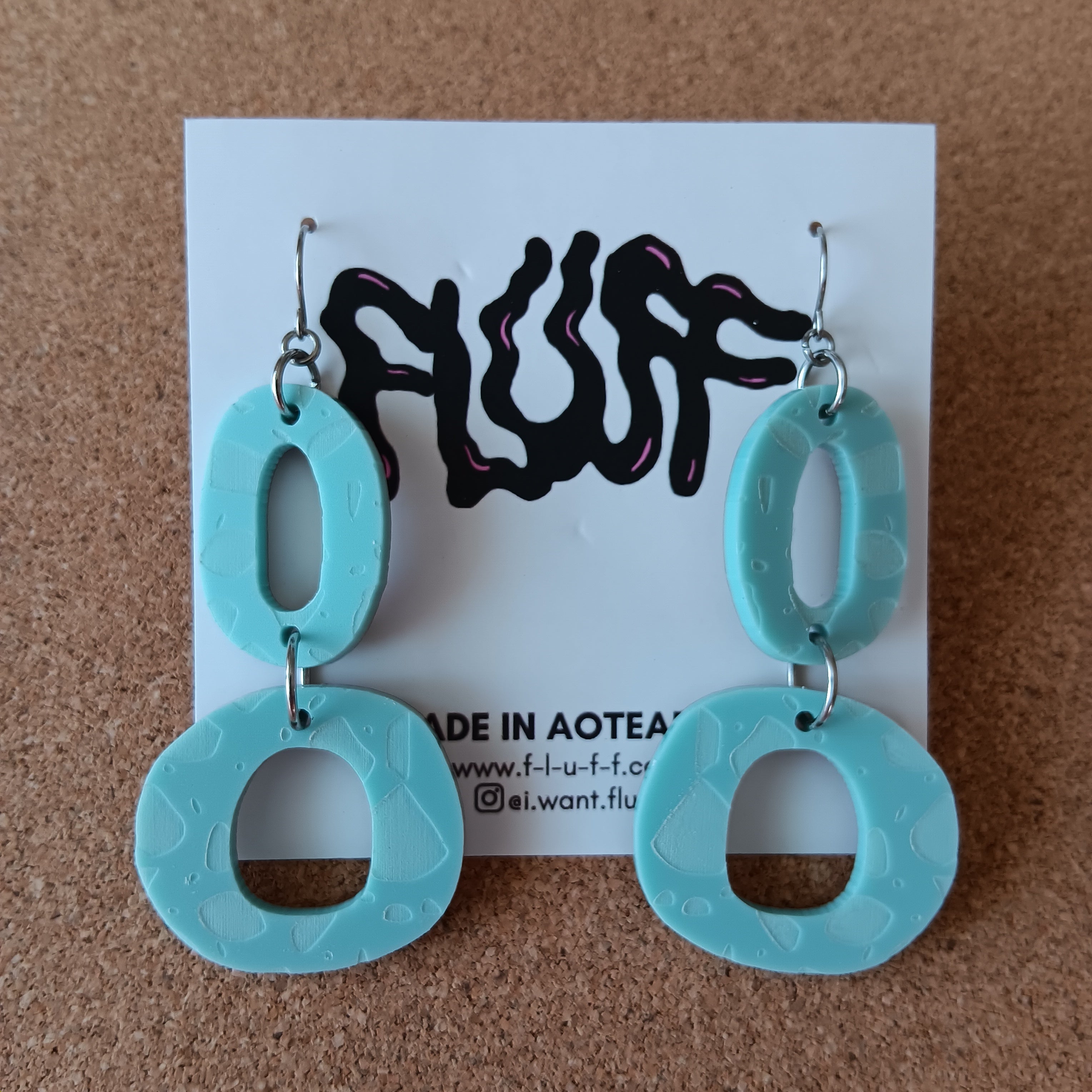 DOUBLE OH EARRINGS - TERRAZZO