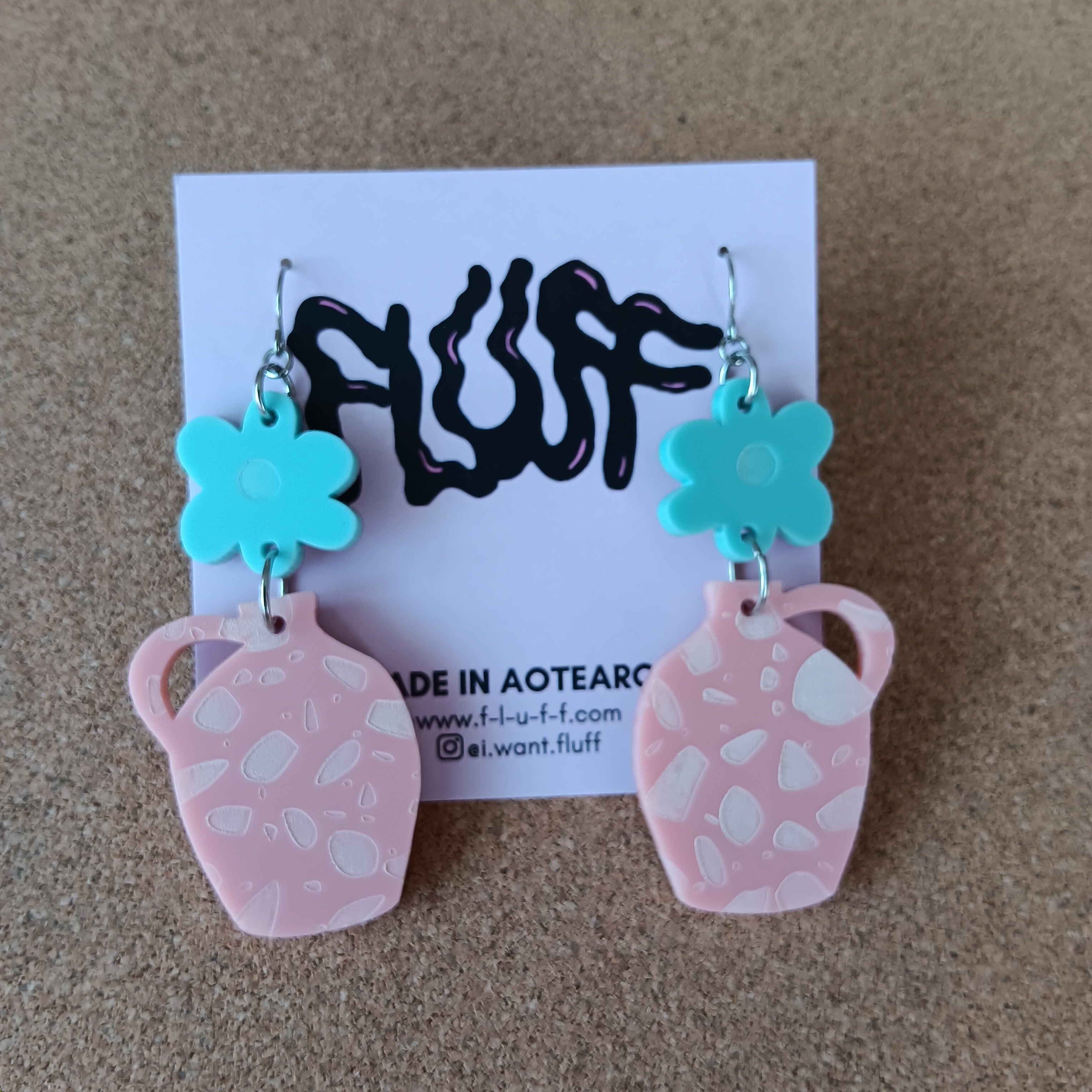 BUD and JUG EARRINGS - TERRAZZO