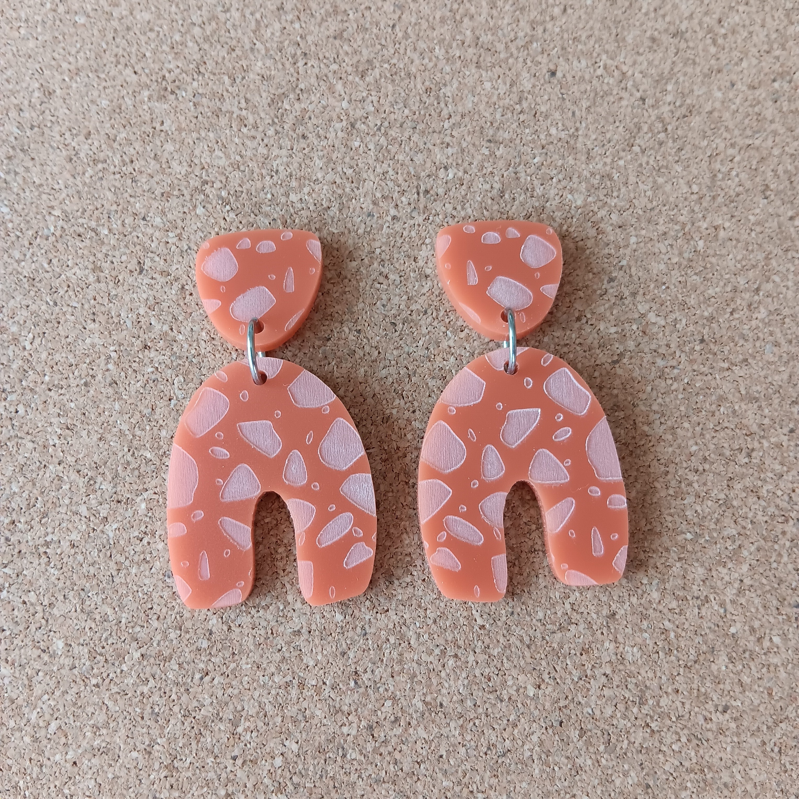 ARCHWAY STUD EARRINGS - TERRAZZO