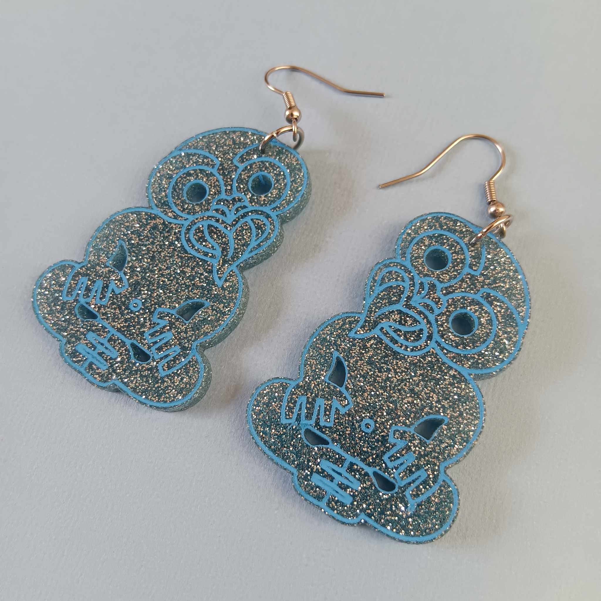 GLITTER TIKI EARRINGS - LIMITED EDITION