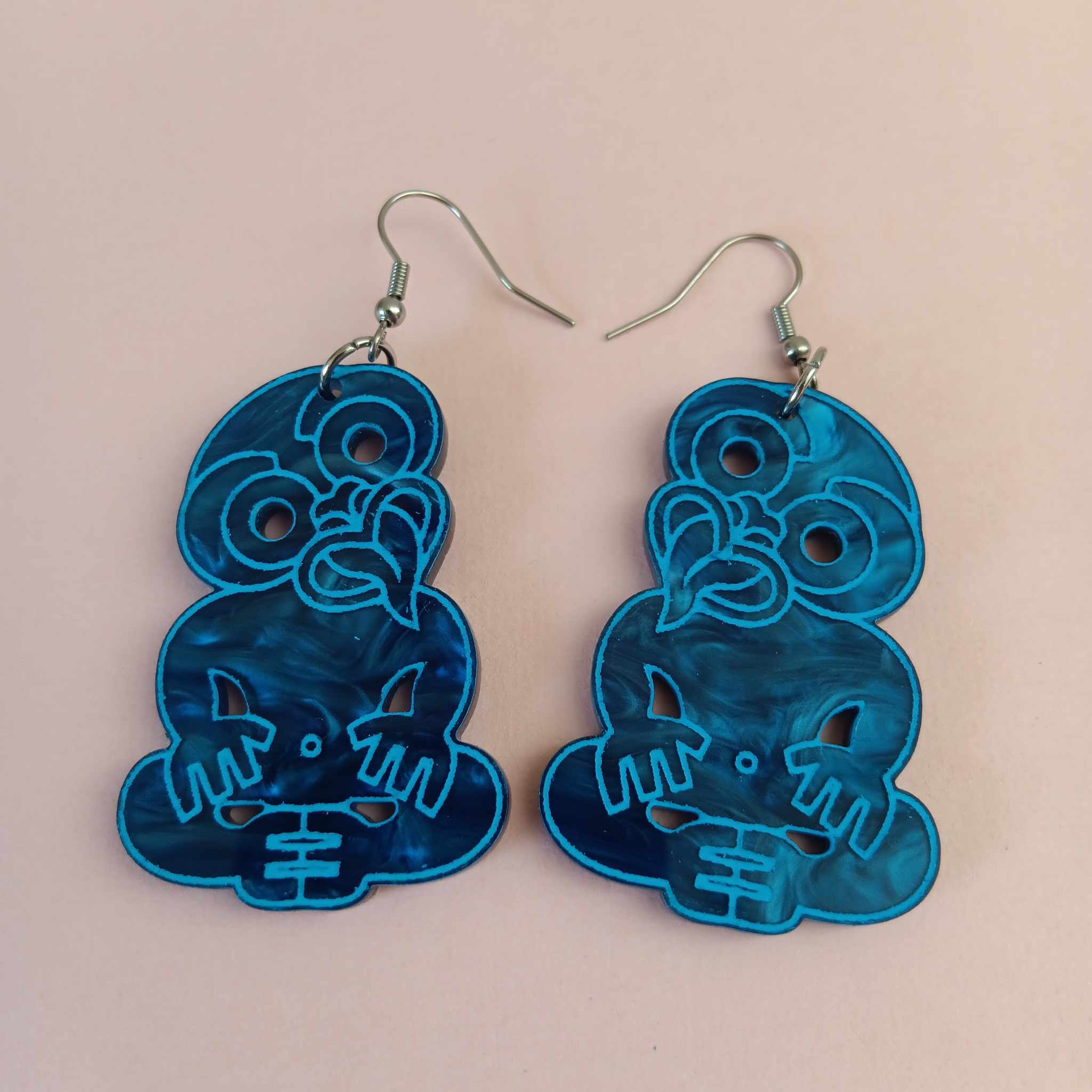 MARBLE TIKI EARRINGS