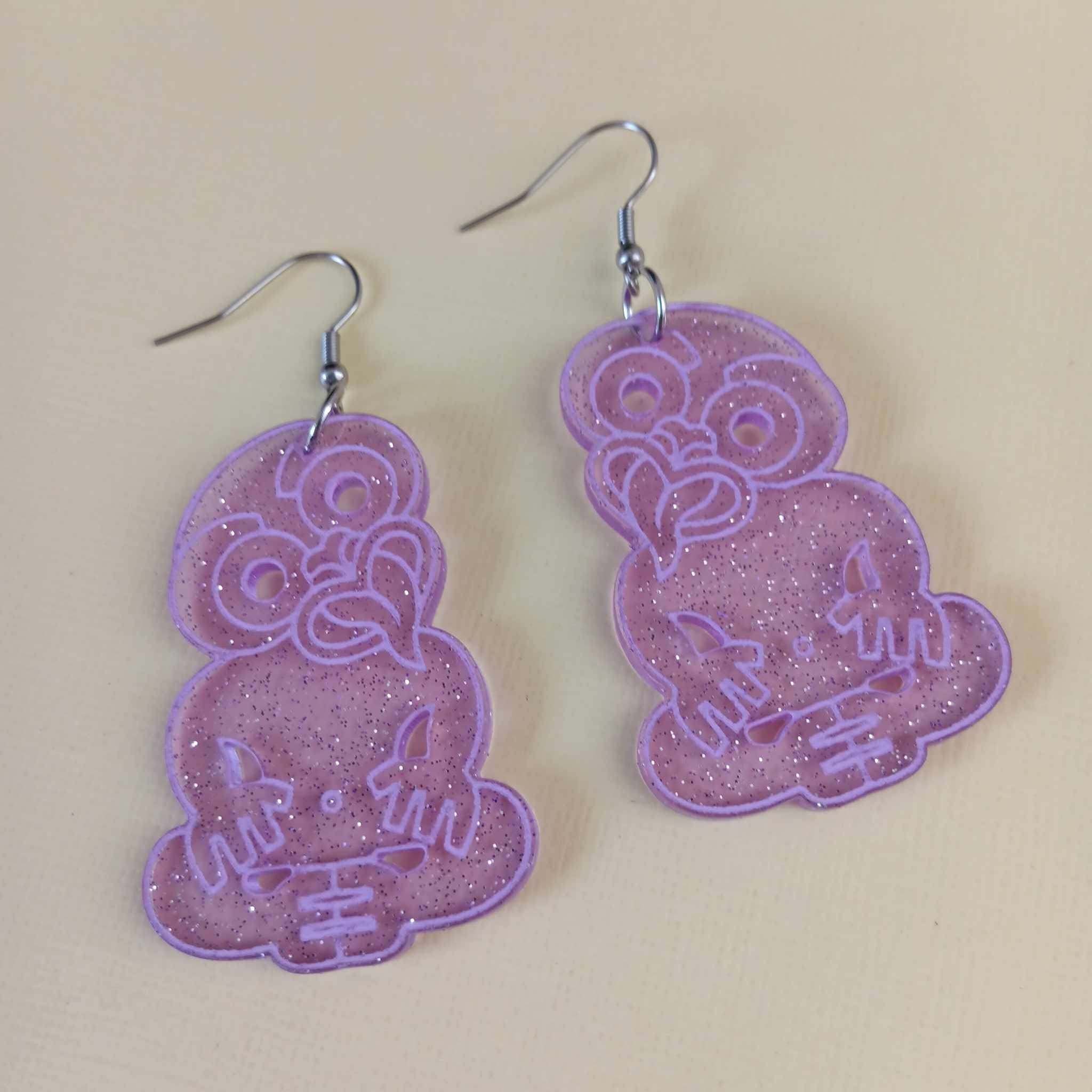 GLITTER TIKI EARRINGS - LIMITED EDITION