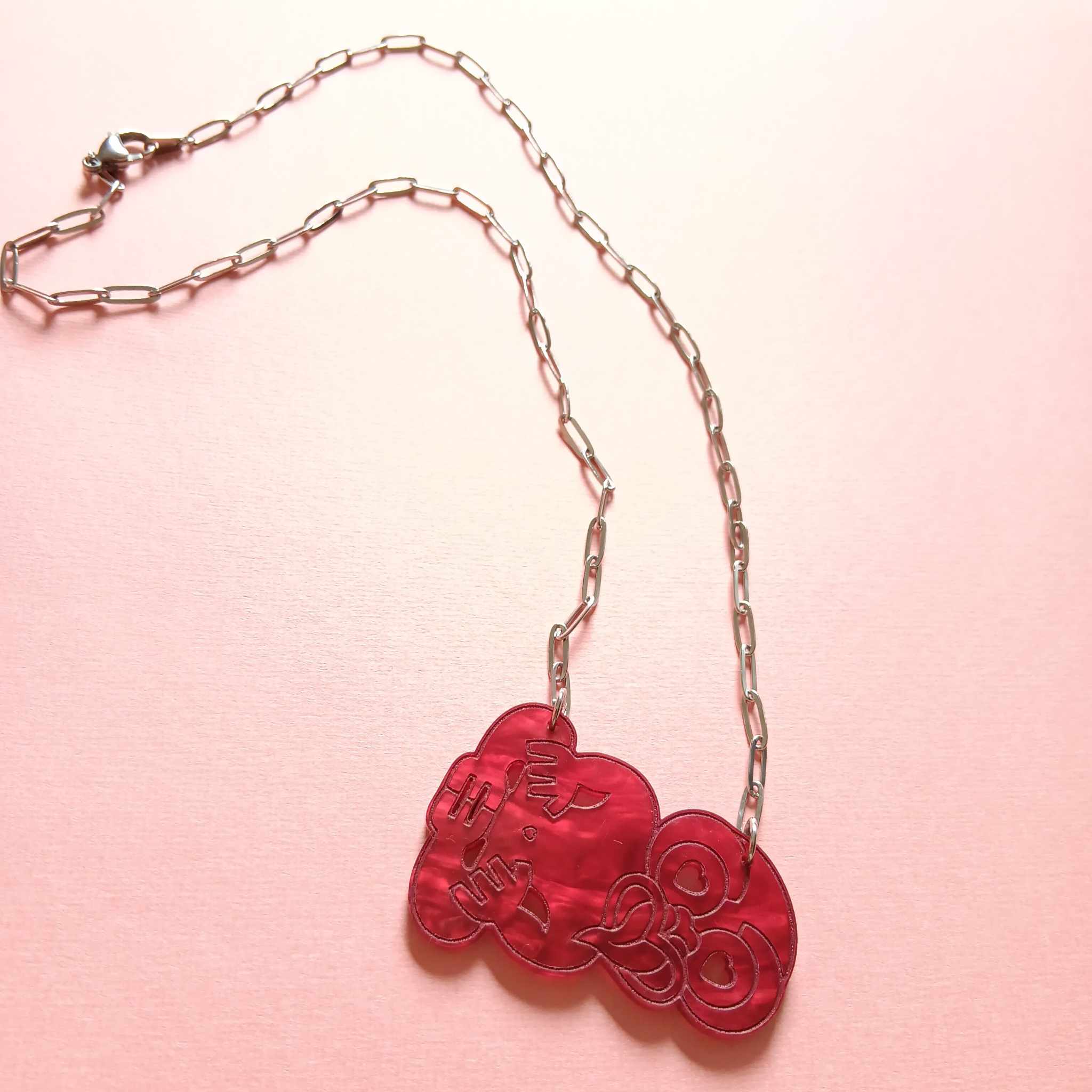 HEART-EYED TIKI NECKLACE