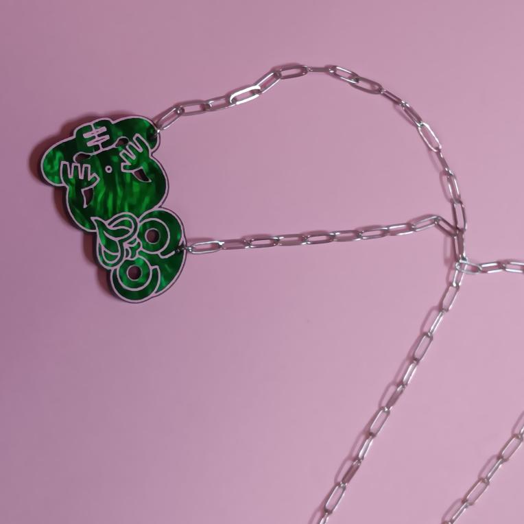 MARBLE TIKI NECKLACE - SMALL