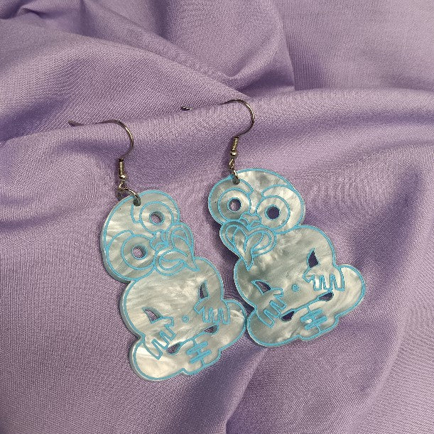 MARBLE TIKI EARRINGS